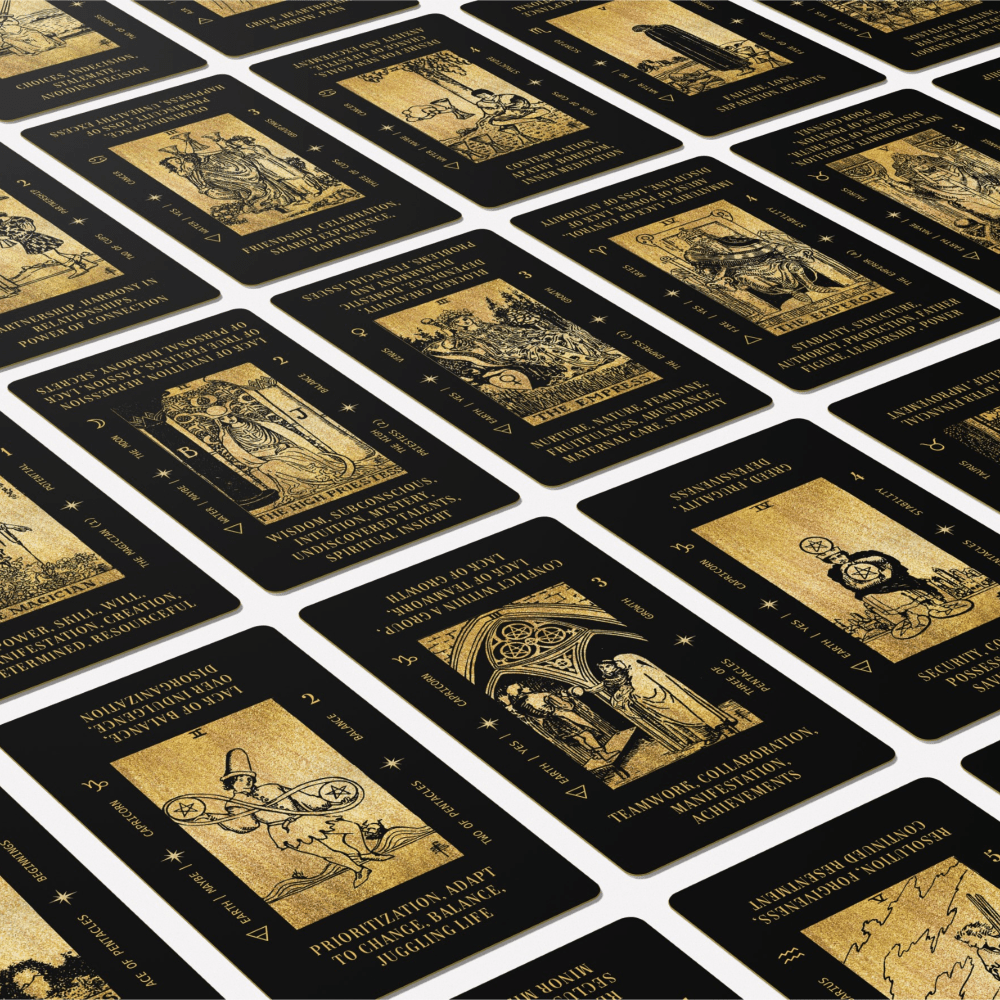 Solis Divinity Tarot (Black & Gold Edition) card showing the deck's detailed artistic vision — Eternal Spirit
