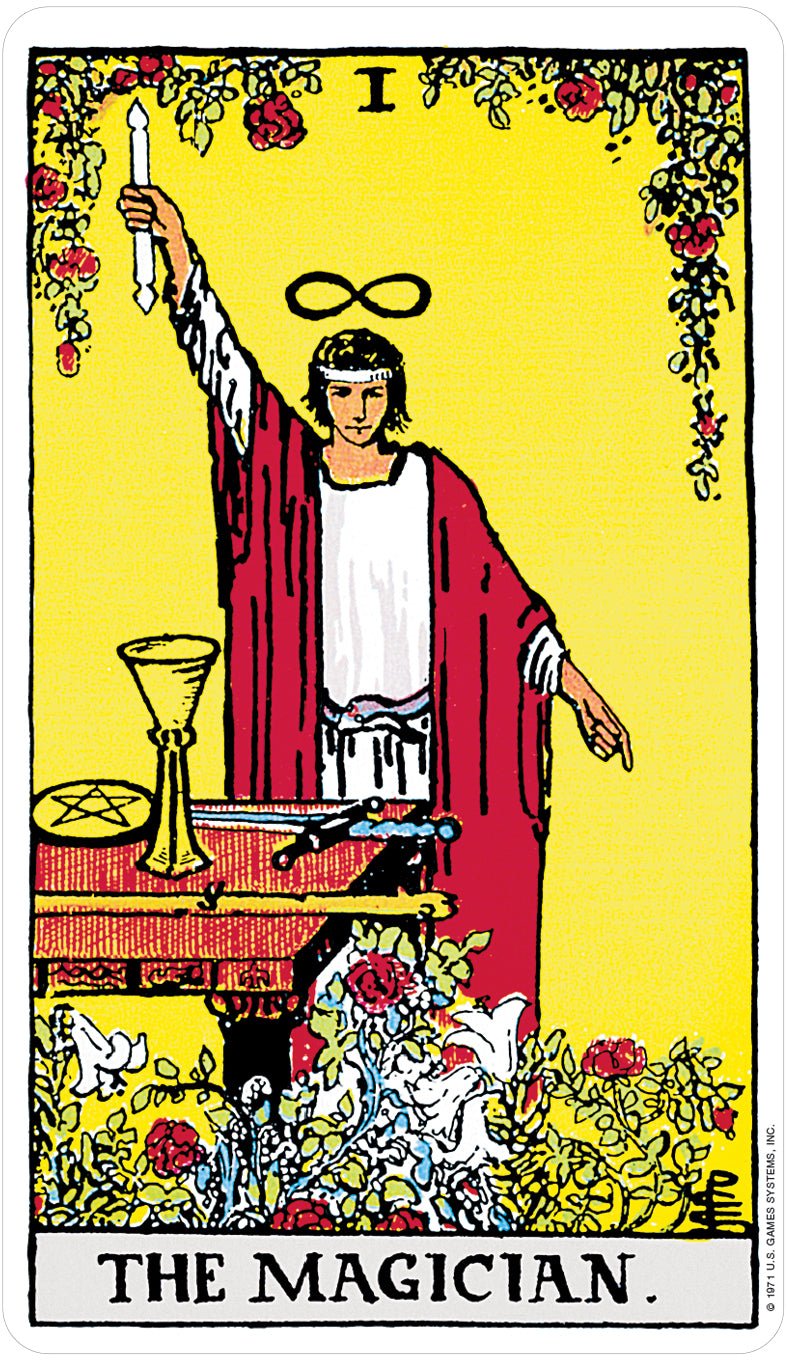The 100% Plastic Rider Waite Tarot Deck card showcasing the deck's evocative imagery — Eternal Spirit