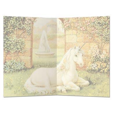 inside of Tree Free Unicorn Garden card with its printed message — Eternal Spirit