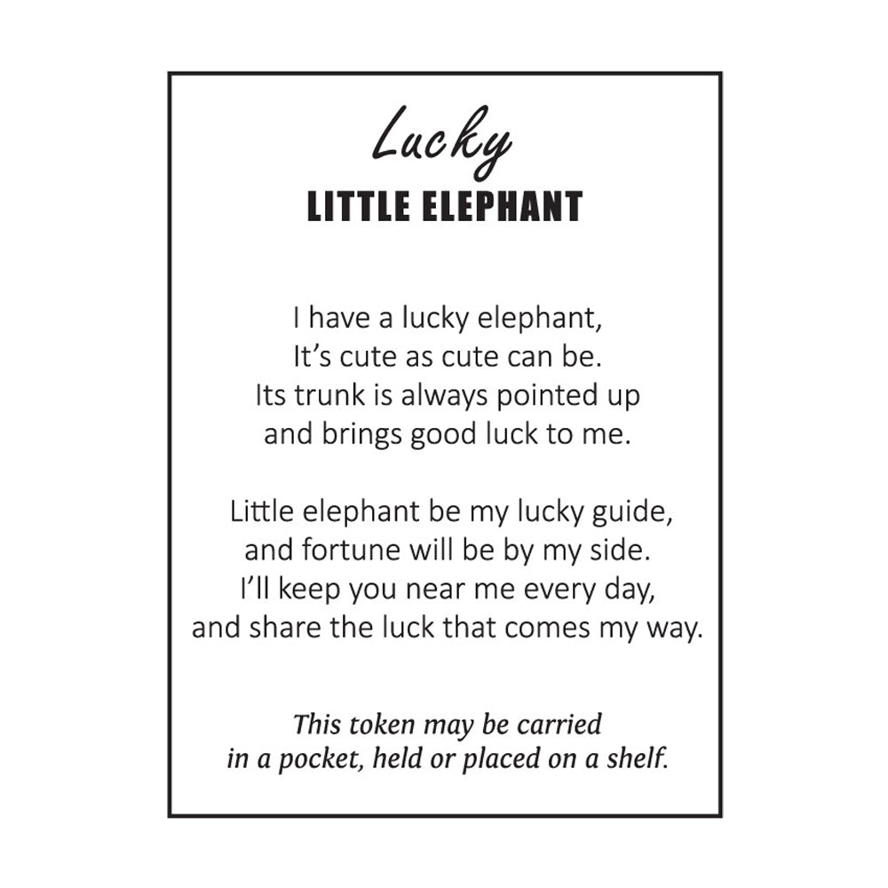 "Lucky Elephant" charm, reverse side craftsmanship — Eternal Spirit