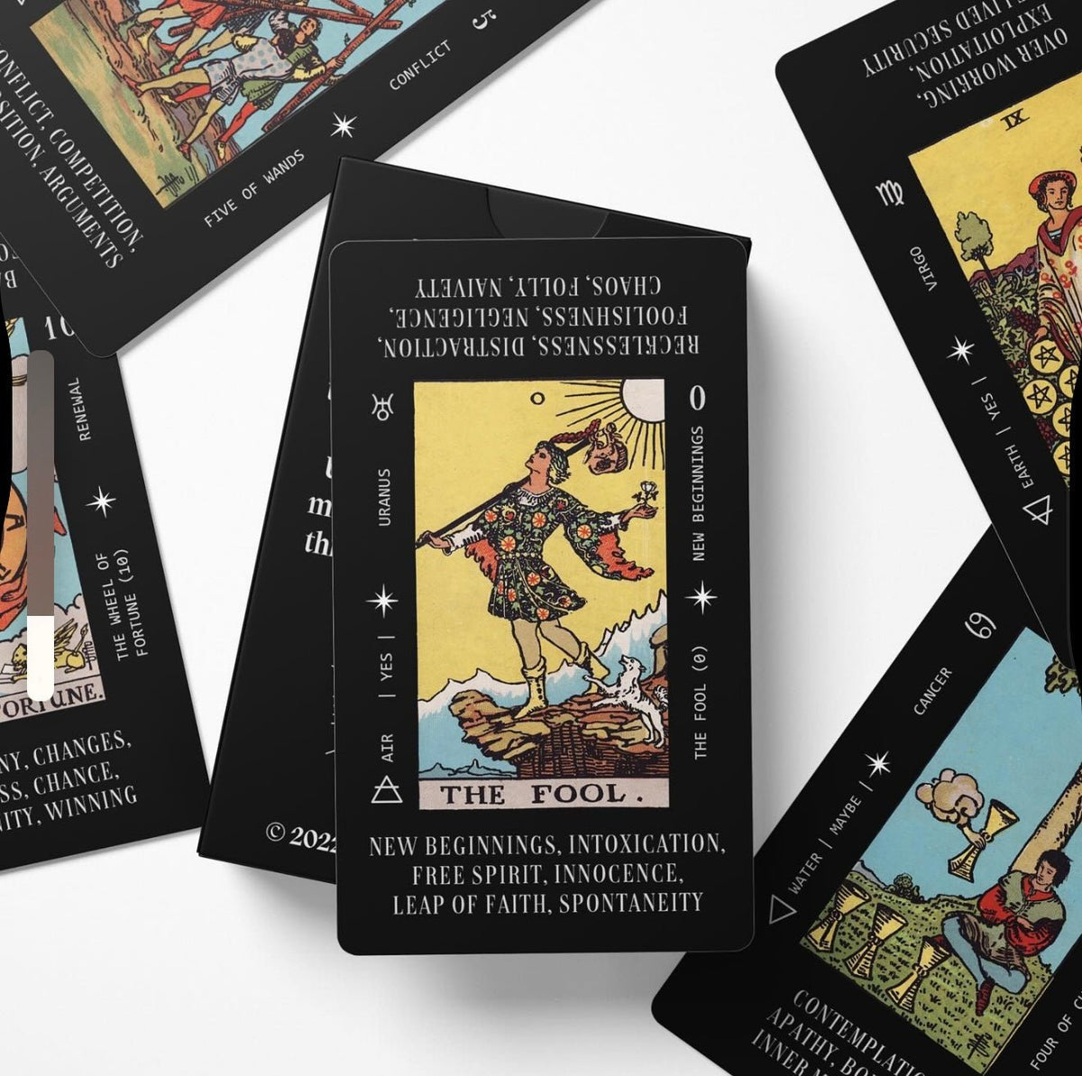 Solis Divinity Tarot (Black & Holographic Keyword Edition), card offering a glimpse of the deck's sacred im… — Eternal Spirit