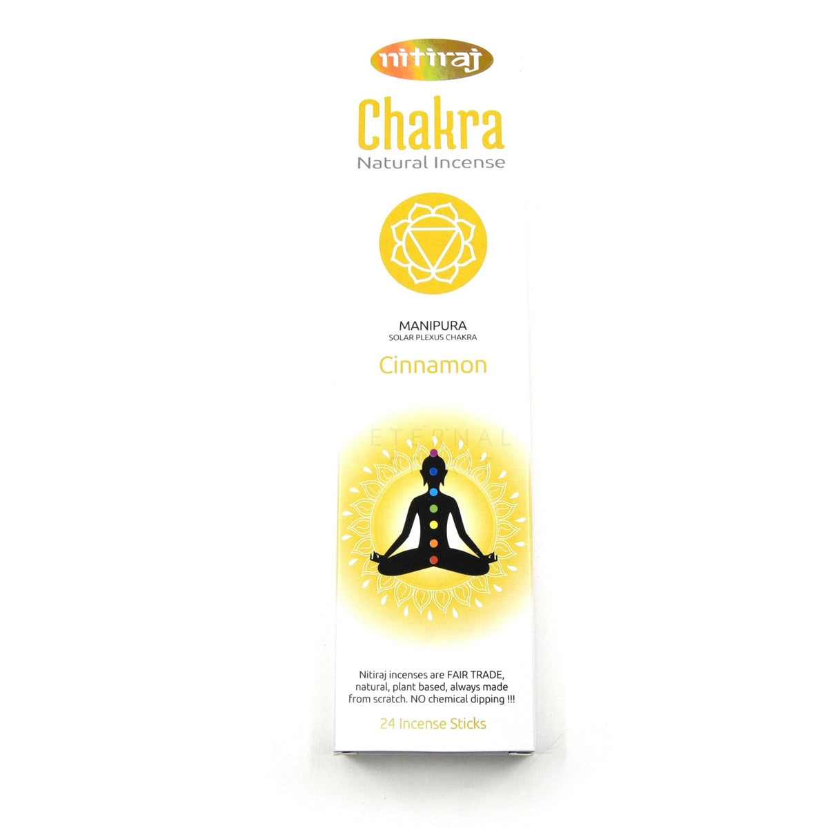 incense sticks - nitiraj naturals "3 solar plexus chakra", artisan packaging on white background — Eternal Spirit