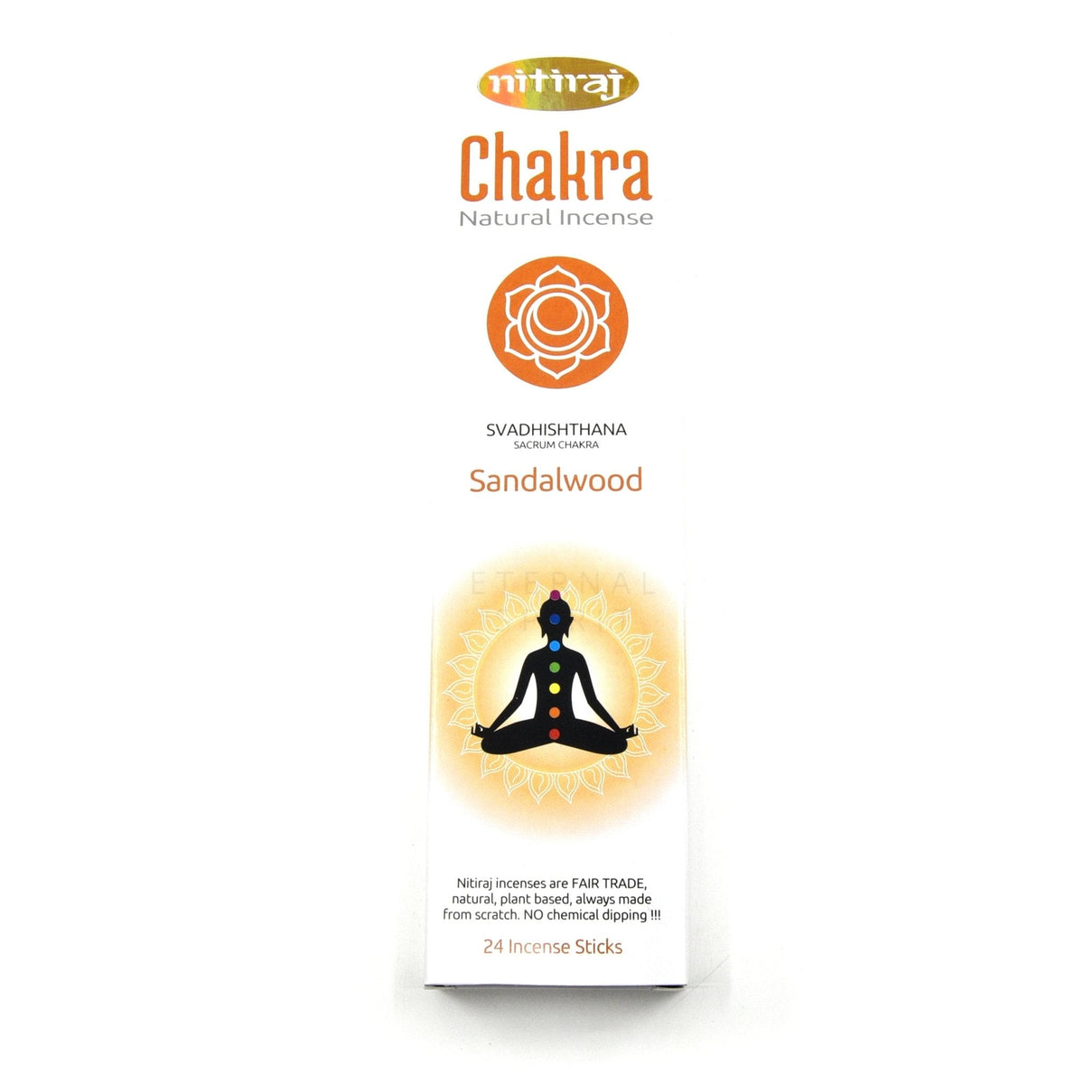 incense sticks - nitiraj naturals "2 sacral chakra", artisan packaging on white background — Eternal Spirit