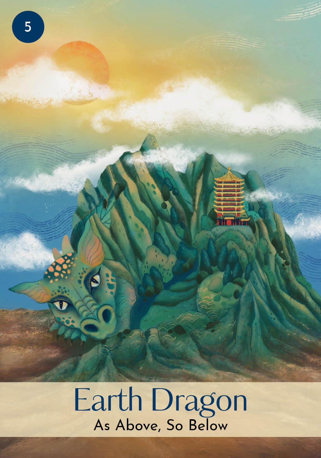 The Chinese Five Elements Oracle card demonstrating the deck's inspired artistry — Eternal Spirit