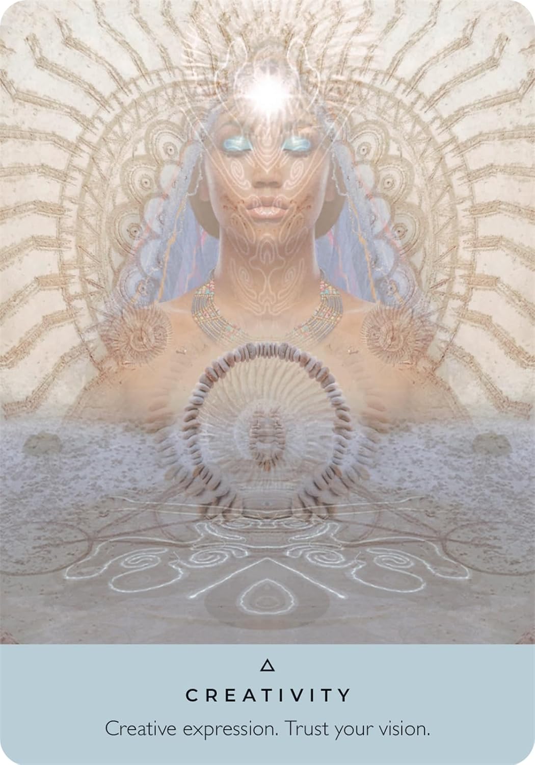 Sample card from the The Ancient Stones Oracle oracle deck — Eternal Spirit