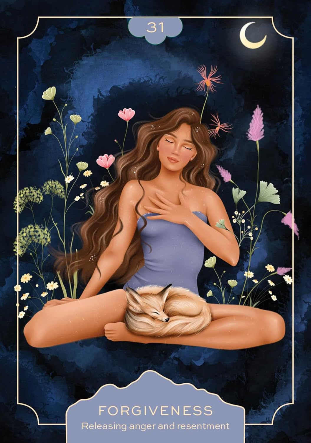 Feminine Wisdom Oracle card displaying the deck's hand-painted illustrations — Eternal Spirit