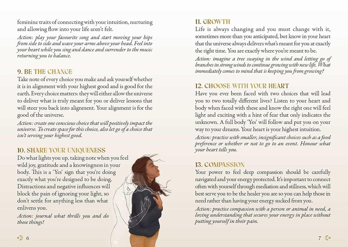 Love and Light Mantra Cards card presenting the deck's visionary illustrations — Eternal Spirit