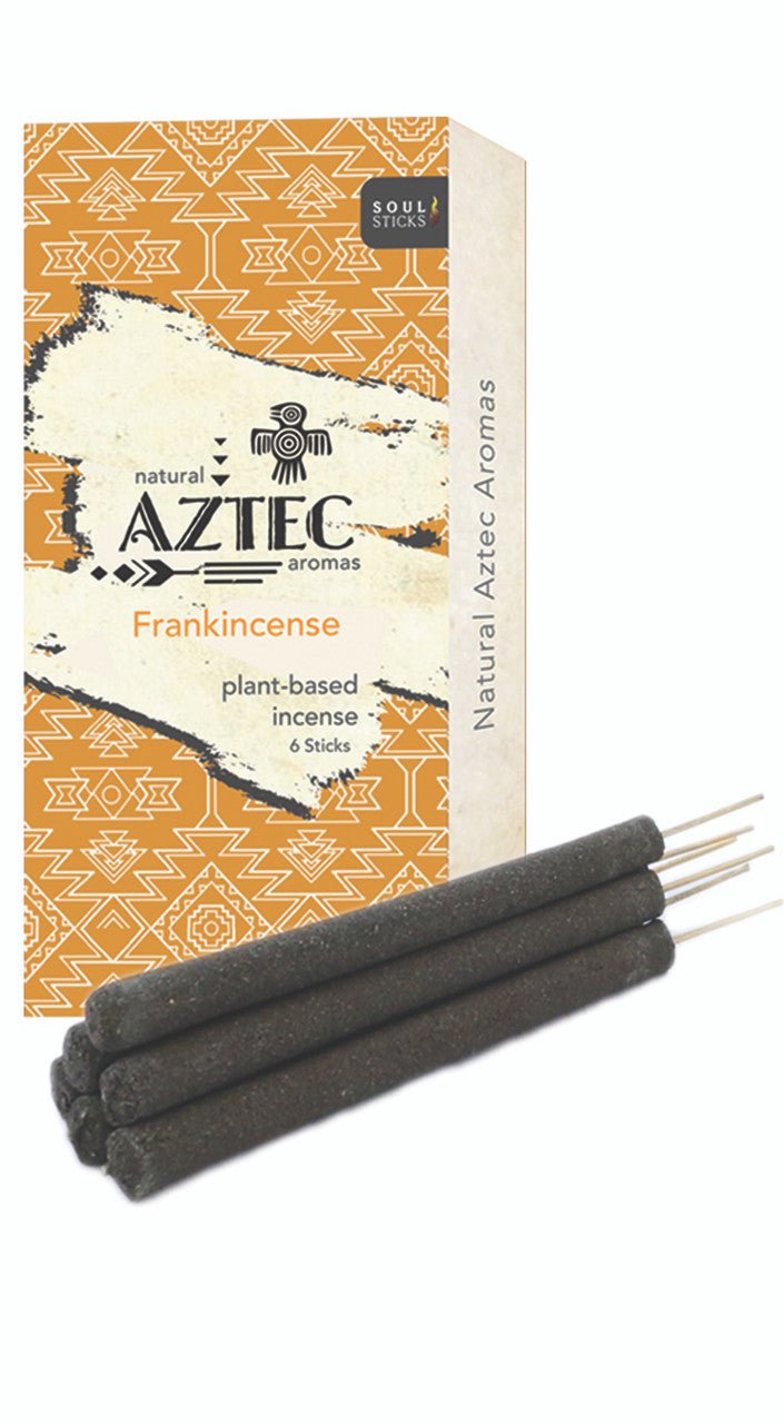 incense sticks - soul sticks "aztec frankincense" (plant based), artisan packaging on white background — Eternal Spirit