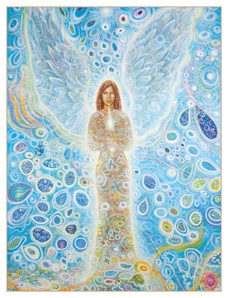Blue Angel Angels Journal cover with ethereal winged woman in painted style — Eternal Spirit