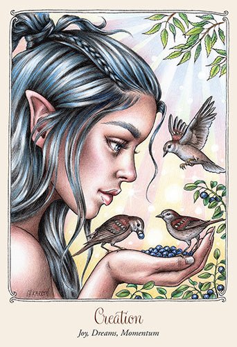 Faery Temple Oracle card presenting the deck's visionary illustrations — Eternal Spirit