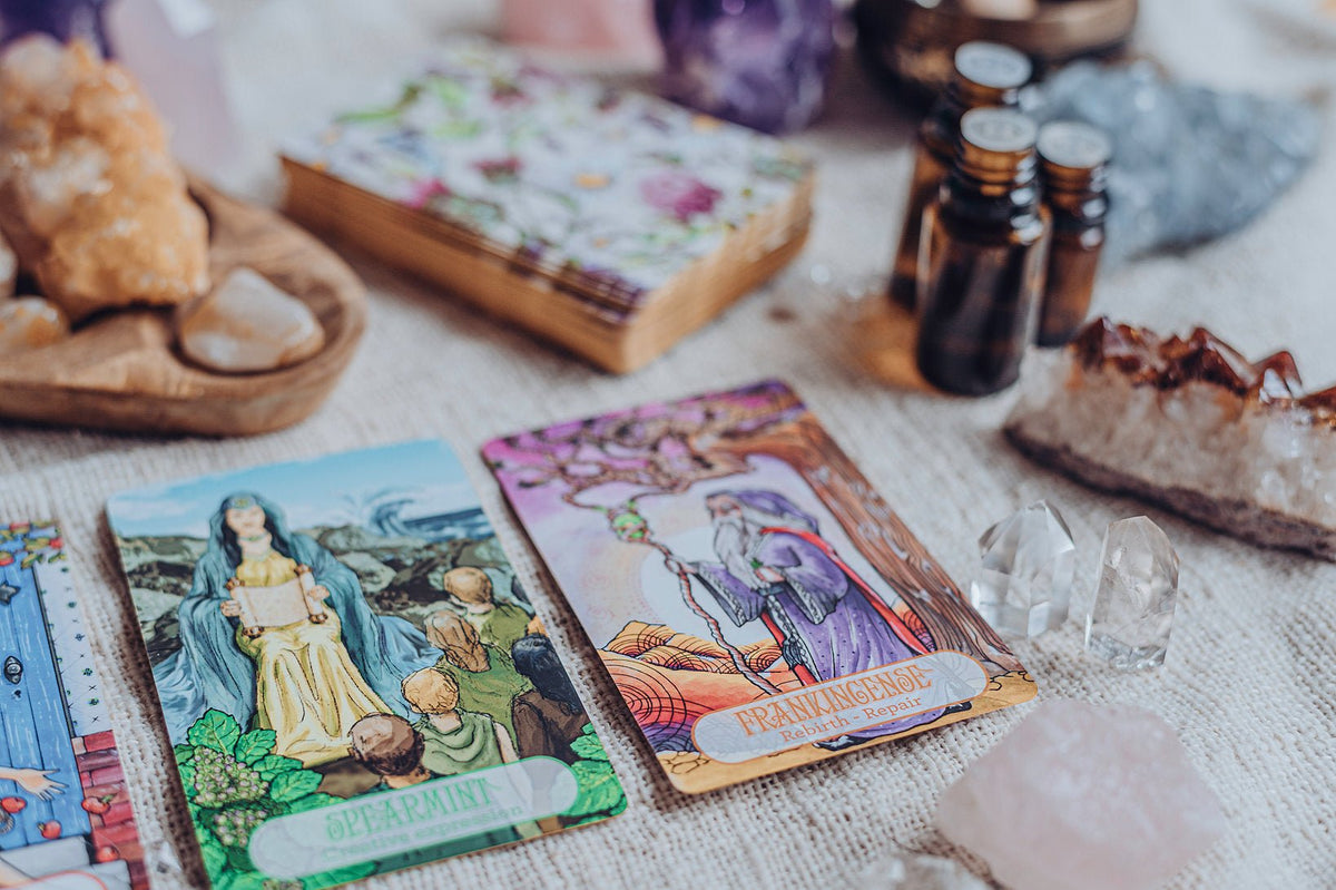 Oracle of the Essences card illuminating the deck's rich colour palette — Eternal Spirit