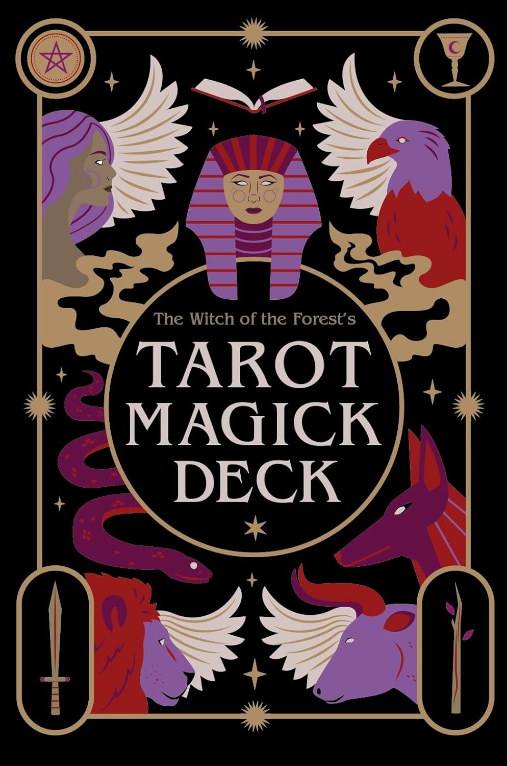 Witch of the Forest's Tarot Magick Deck purple box with mystical symbols — Eternal Spirit