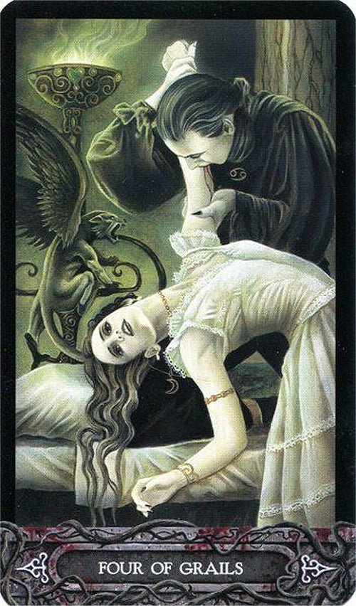 The Tarot of Vampyres card showing the deck's detailed artistic vision — Eternal Spirit