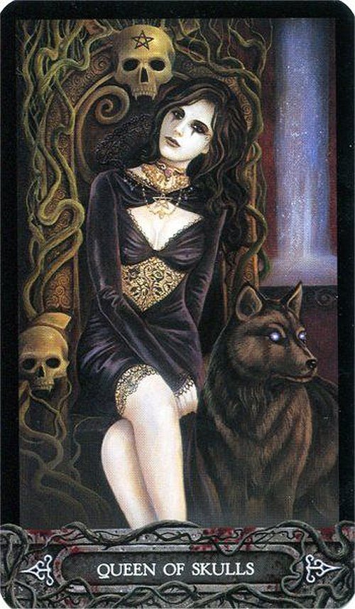 The Tarot of Vampyres card featuring the deck's enchanting card art — Eternal Spirit