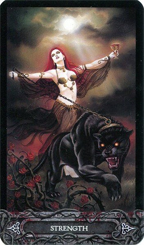 The Tarot of Vampyres card sharing the deck's luminous illustration style — Eternal Spirit