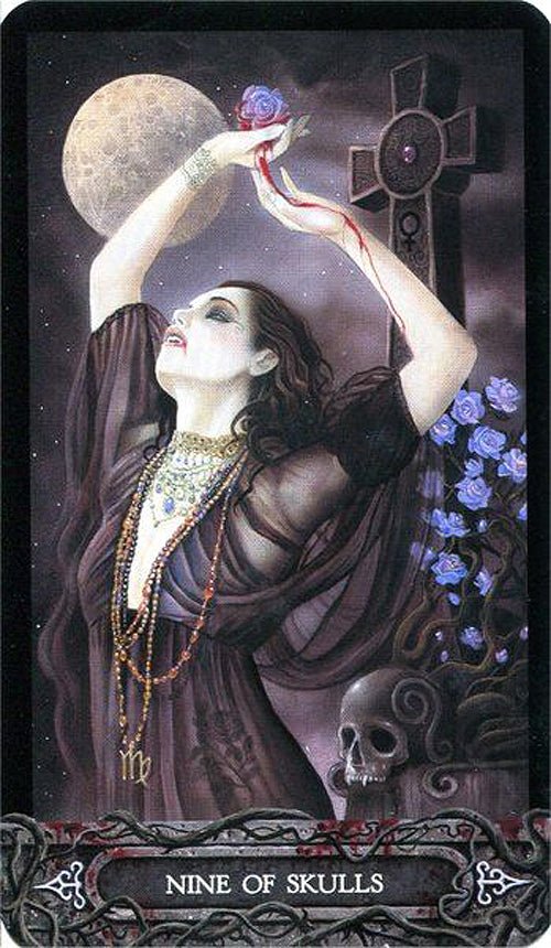 The Tarot of Vampyres card revealing the deck's deeply layered symbolism — Eternal Spirit
