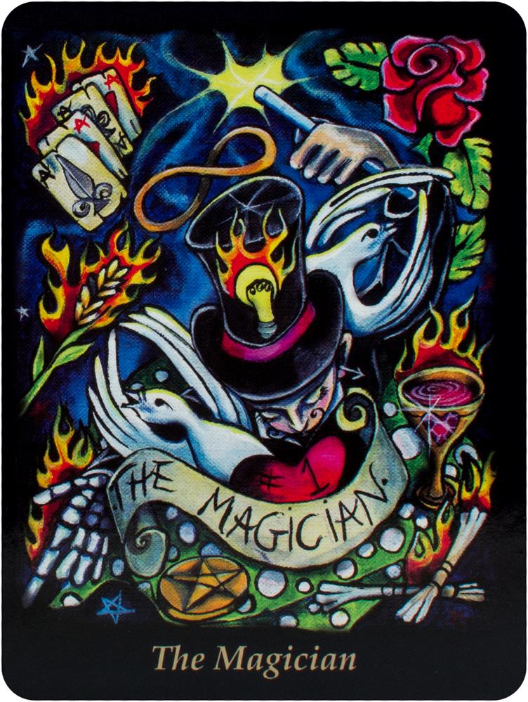 Bonefire Tarot card featuring the deck's enchanting card art — Eternal Spirit