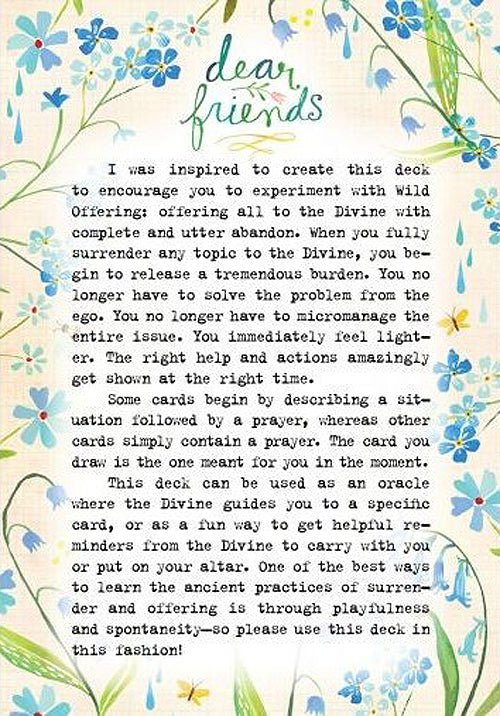 Wild Offering Oracle card revealing the deck's mystical artwork — Eternal Spirit