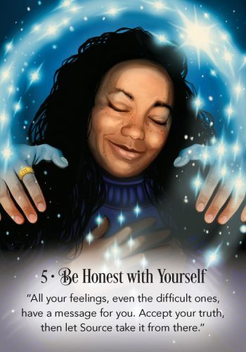 The Archangel Michael Sword of Light Oracle card presenting the deck's visionary illustrations — Eternal Spirit