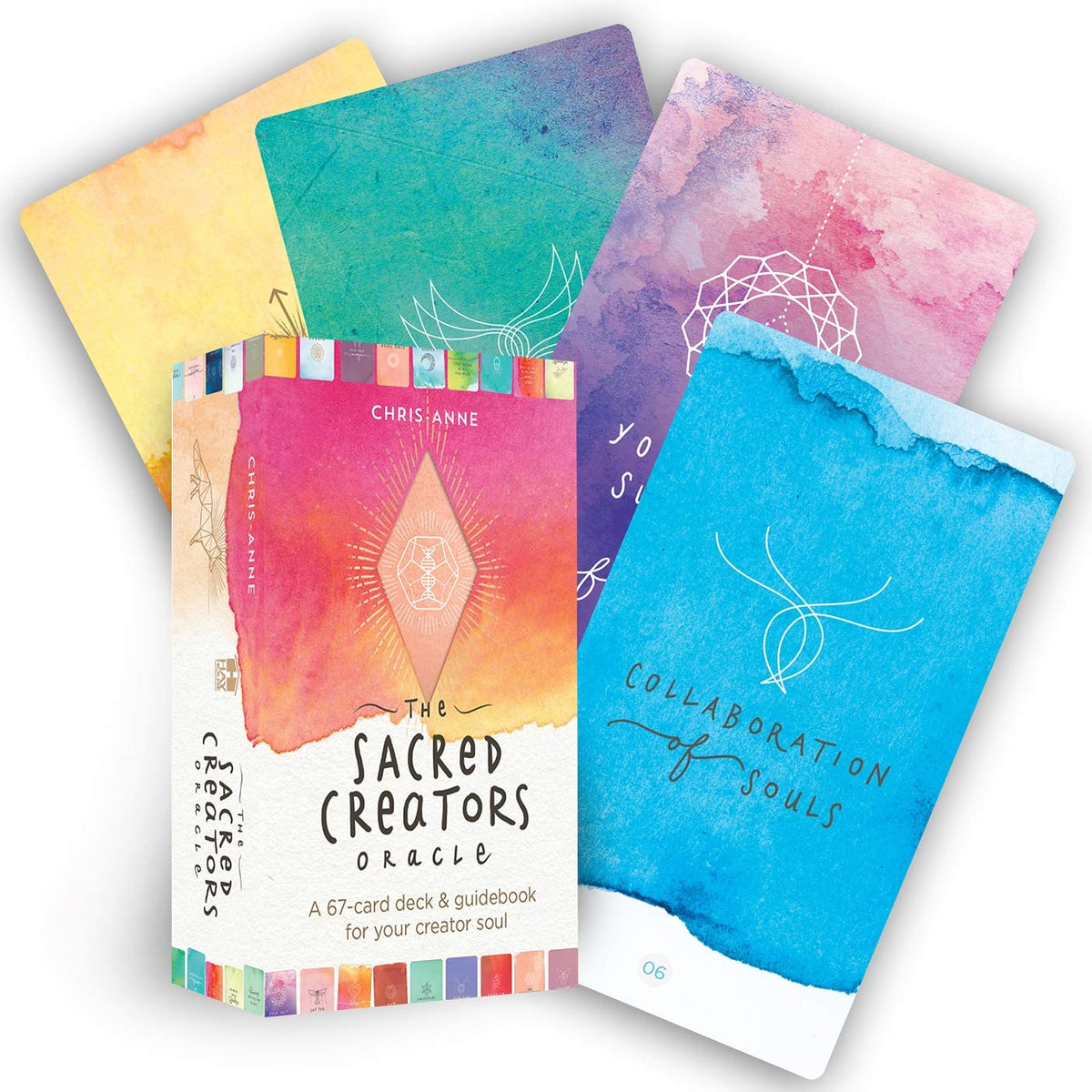 Sacred Creators Oracle box with colourful cosmic art and crystal motifs — Eternal Spirit