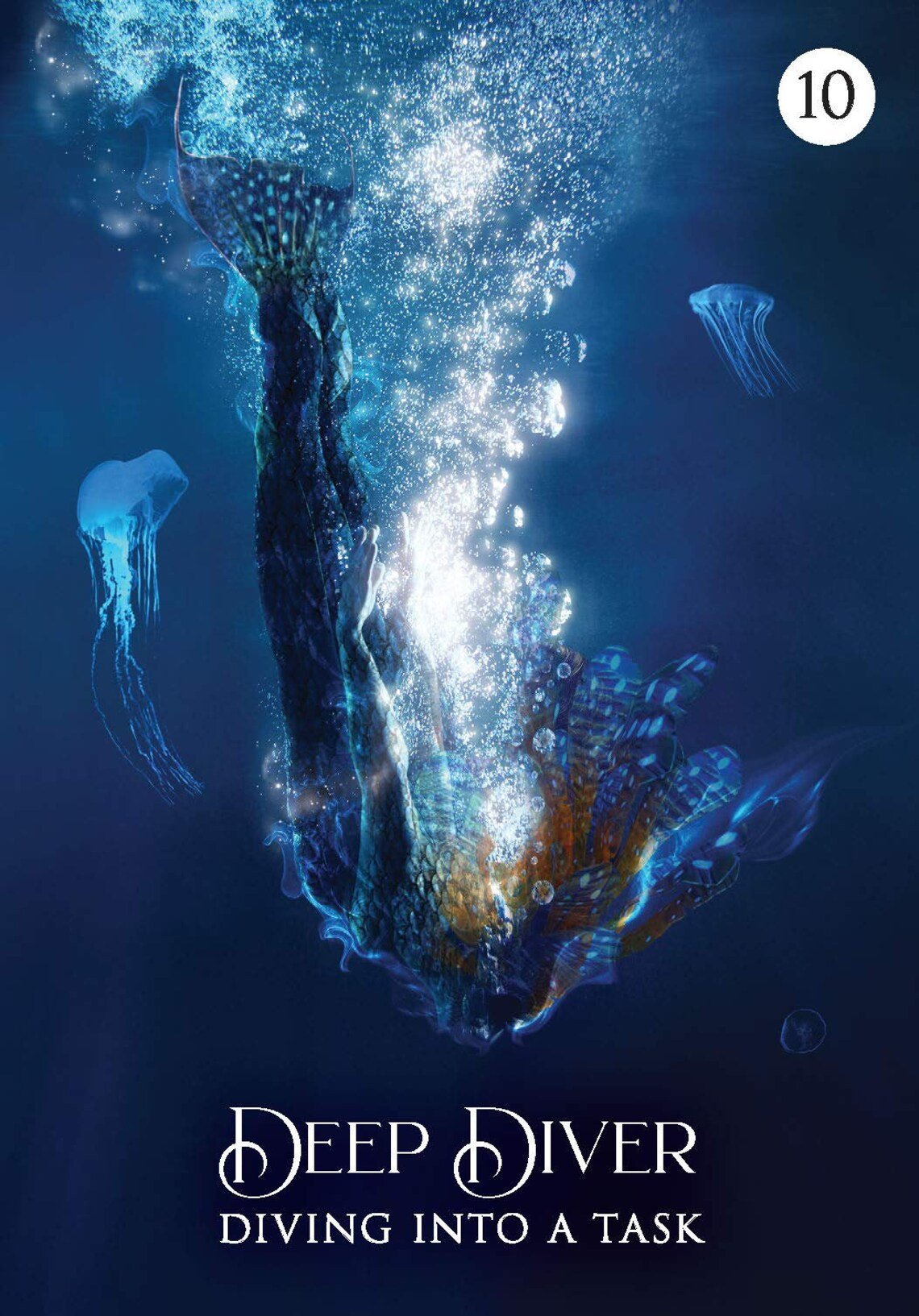 The Shaman's Dream Oracle deck, Shaman dream card with luminous spirit figure in enchanted blue forest — Eternal Spirit