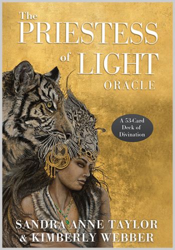 The Priestess of Light Oracle box with golden goddess and lotus crown — Eternal Spirit