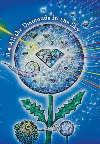 The Dream Weaver's Oracle deck, Diamonds in the Sky card with celestial gemstone and cosmic design — Eternal Spirit
