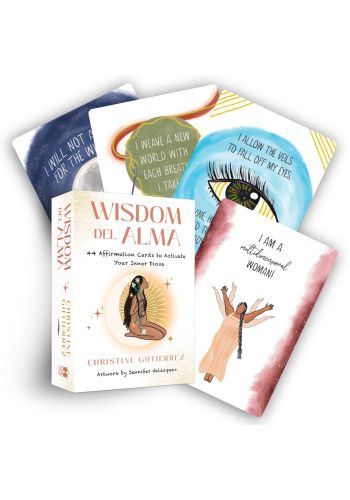 Sample card with woman illustration from Wisdom Del Alma deck — Eternal Spirit