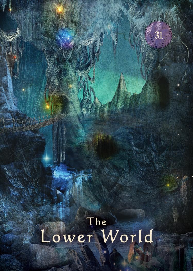 Mystical Shaman Oracle Pocket Edition, The Lower World card with enchanted forest, glowing — Eternal Spirit