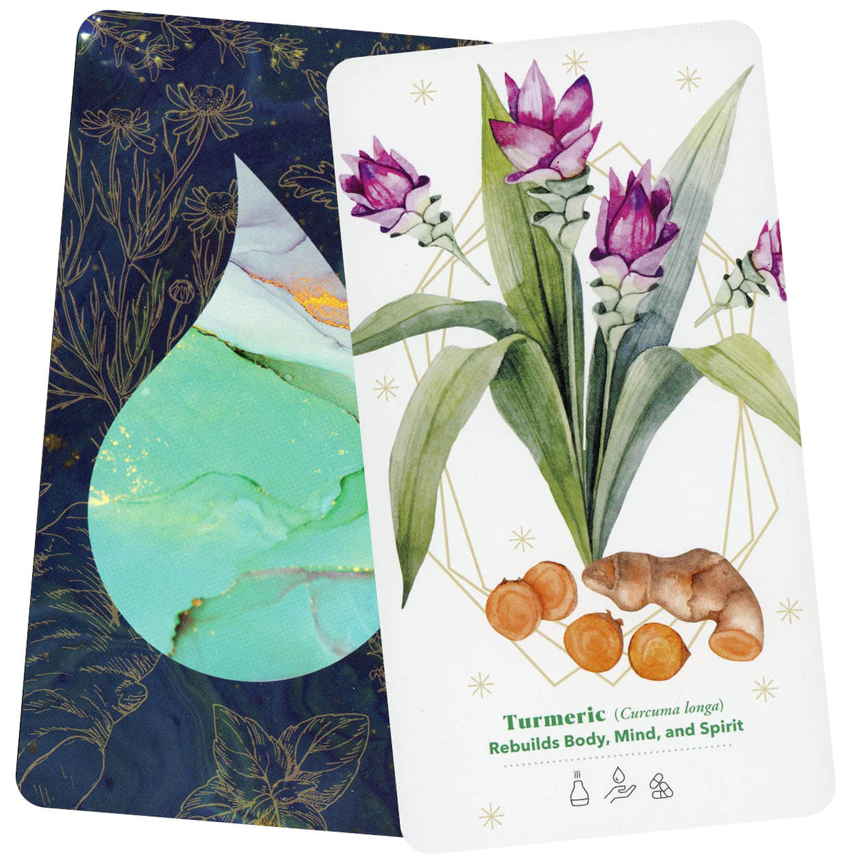 The Essential Oils Healing Deck card displaying the deck's hand-painted illustrations — Eternal Spirit
