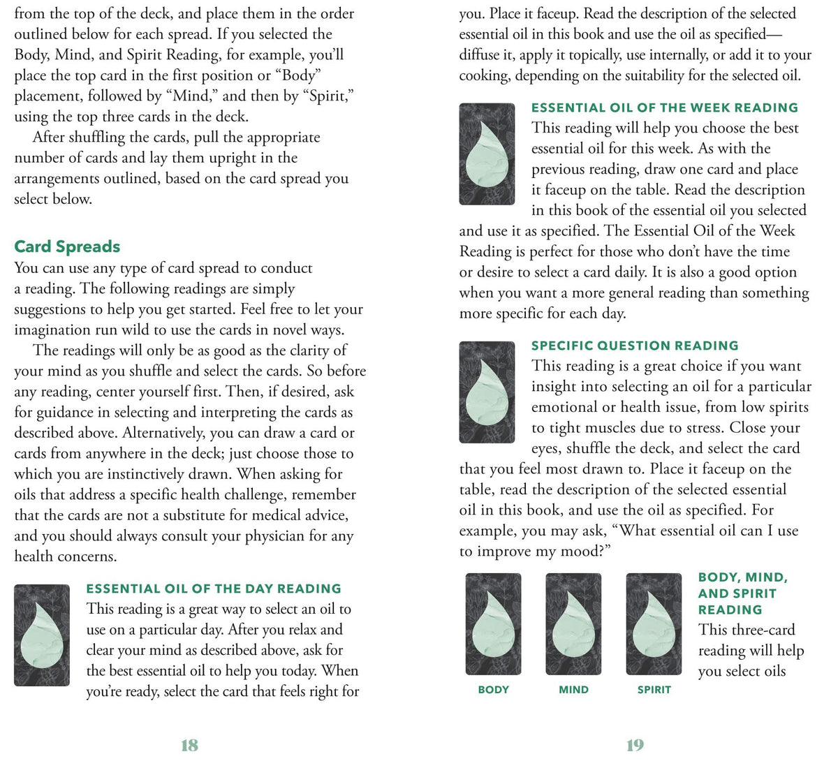 The Essential Oils Healing Deck card showing the deck's detailed artistic vision — Eternal Spirit