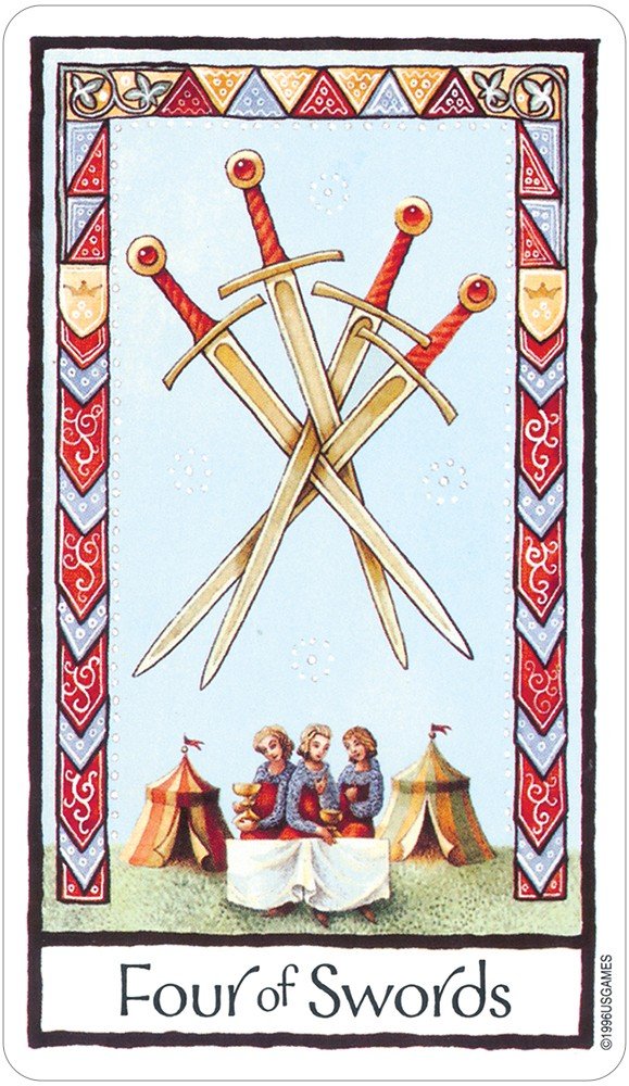 Old English Tarot card exhibiting the deck's transformative card art — Eternal Spirit
