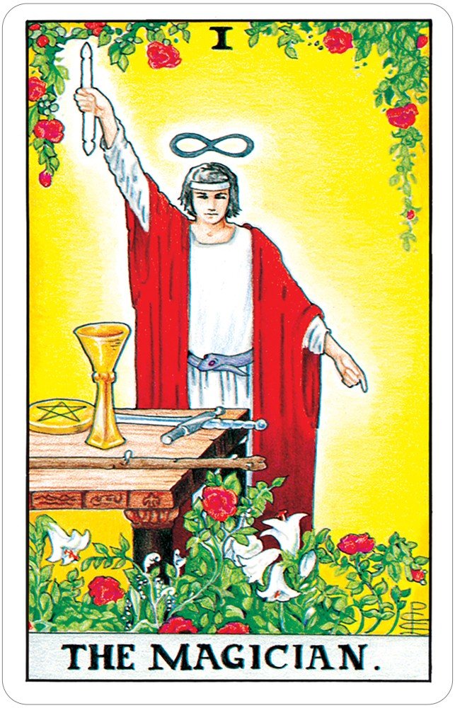 Universal Waite Pocket Tarot card revealing the deck's deeply layered symbolism — Eternal Spirit