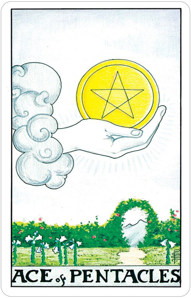 Universal Waite Pocket Tarot card sharing the deck's luminous illustration style — Eternal Spirit