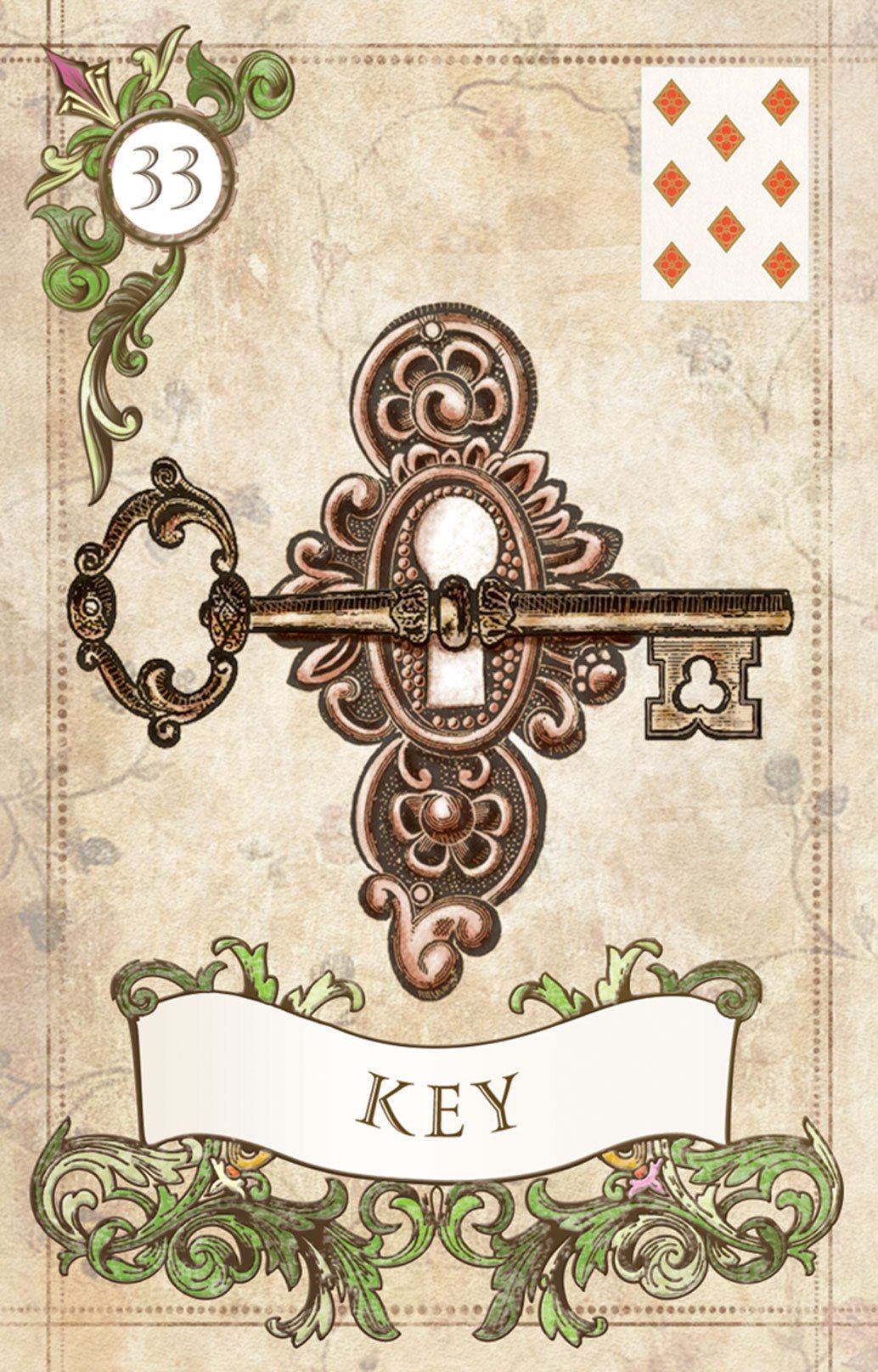Old Style Lenormand card capturing the deck's intuitive artistry — Eternal Spirit