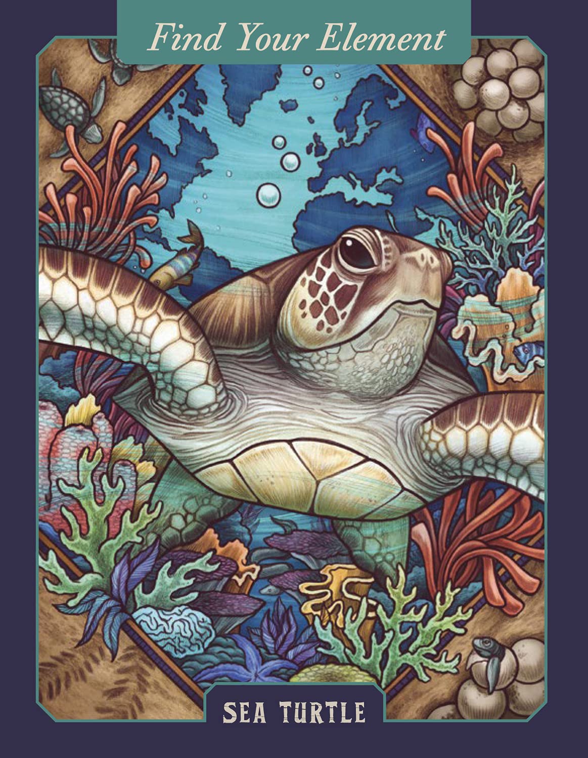 The Illustrated Beastiary Oracle card displaying the deck's hand-painted illustrations — Eternal Spirit
