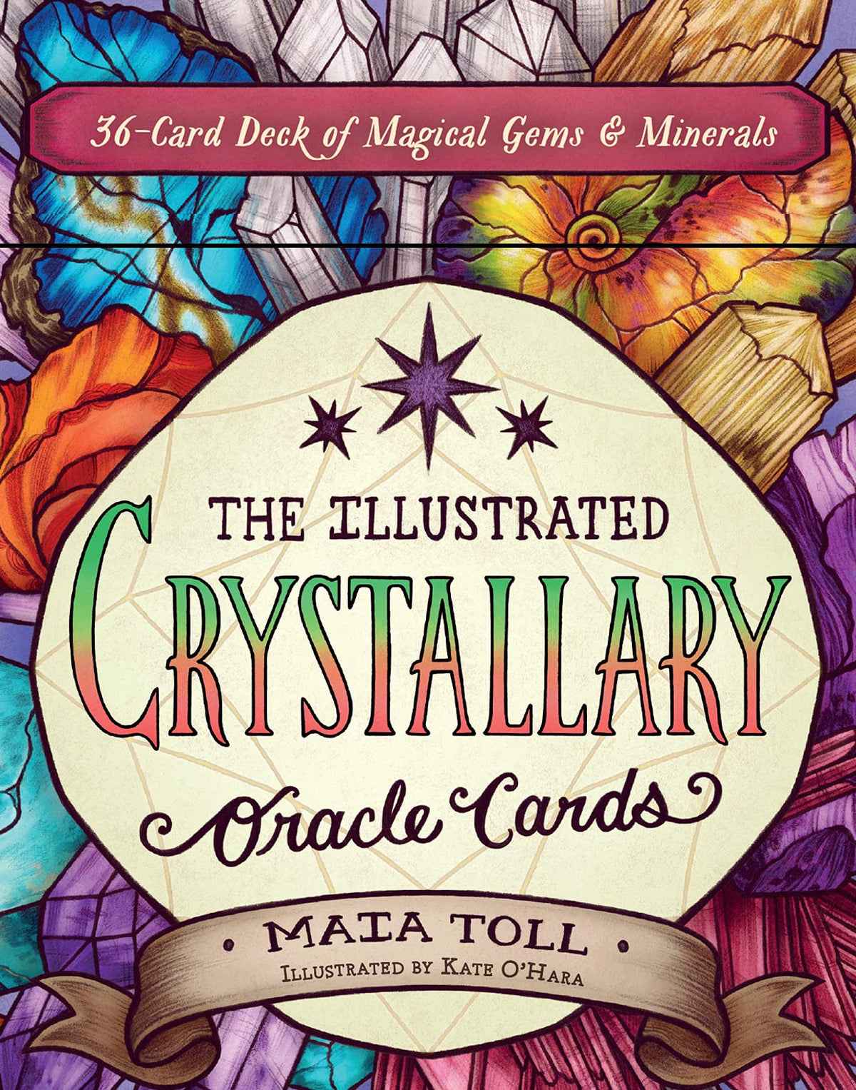 The Illustrated Crystallary Oracle Cards box with crystal art by Maza Toll — Eternal Spirit