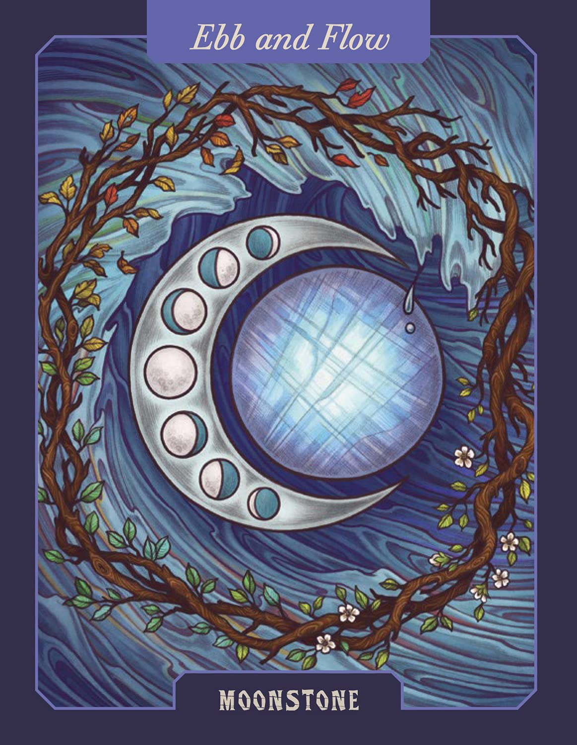 The Illustrated Crystallary Oracle card presenting the deck's visionary illustrations — Eternal Spirit