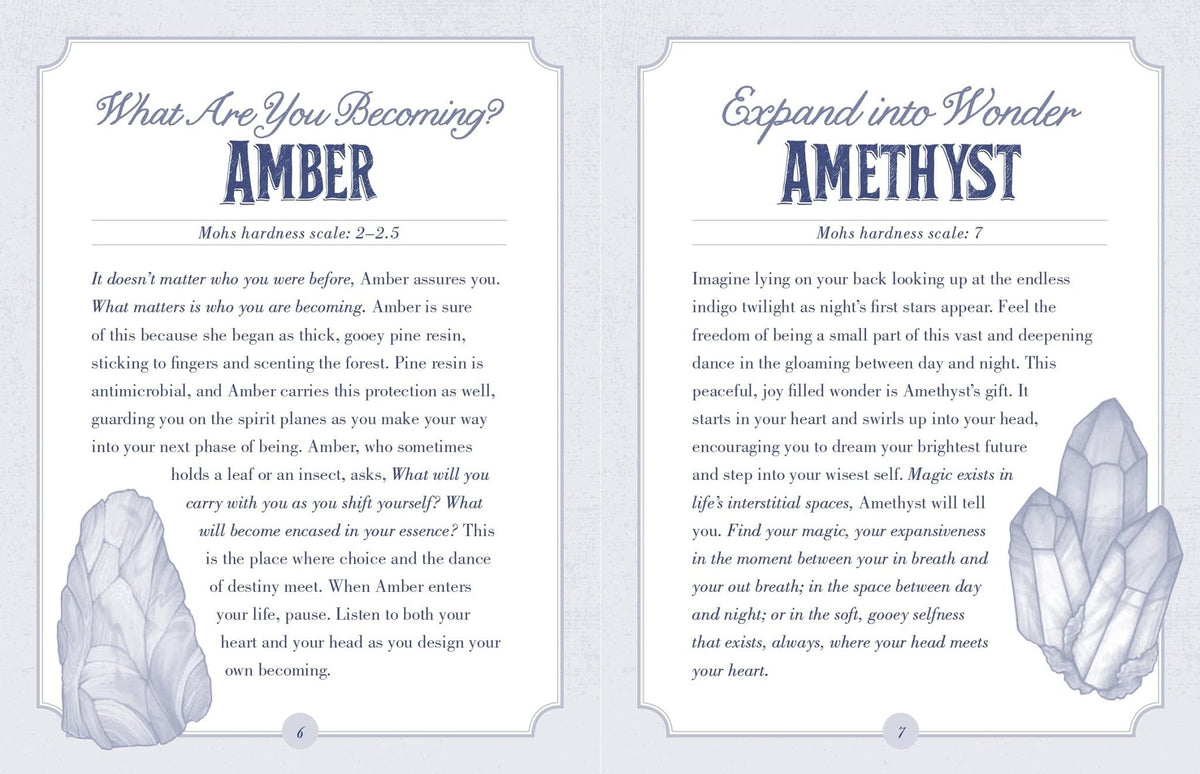 The Illustrated Crystallary Oracle card unveiling the deck's spiritual symbolism — Eternal Spirit