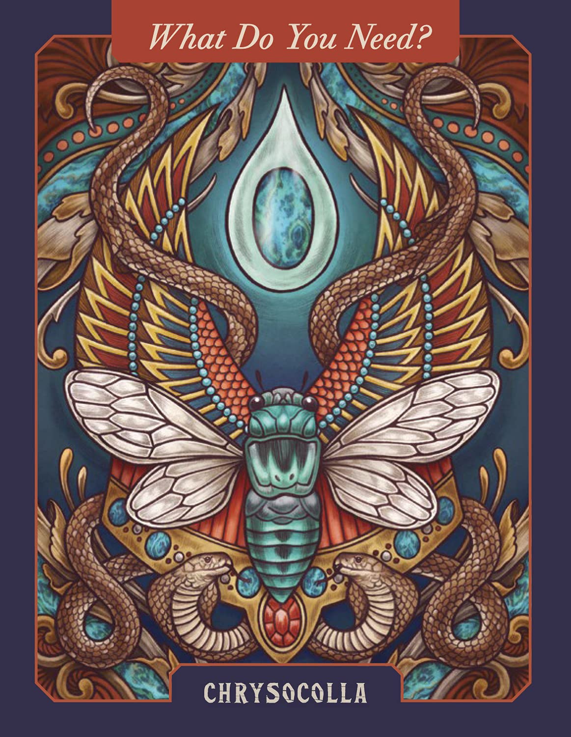 The Illustrated Crystallary Oracle card illuminating the deck's rich colour palette — Eternal Spirit