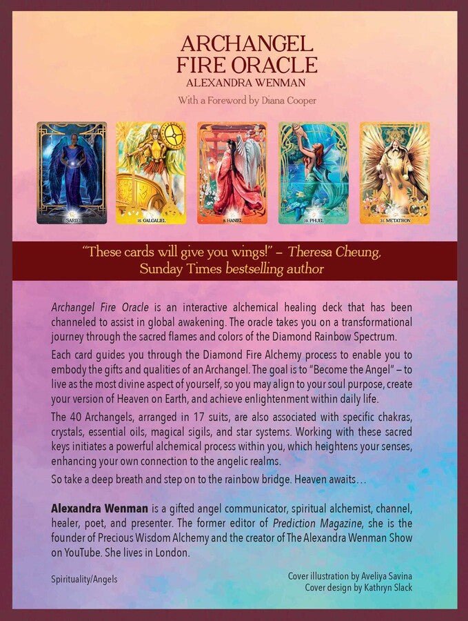 Guidebook page describing the Archangel Fire Oracle deck purpose and contents — Eternal Spirit