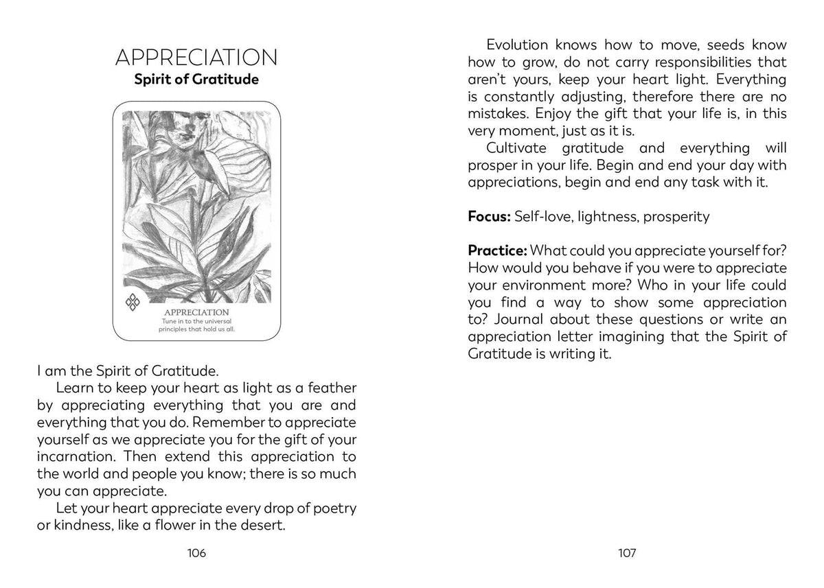 Findhorn Spirit Oracle card showing the deck's detailed artistic vision — Eternal Spirit