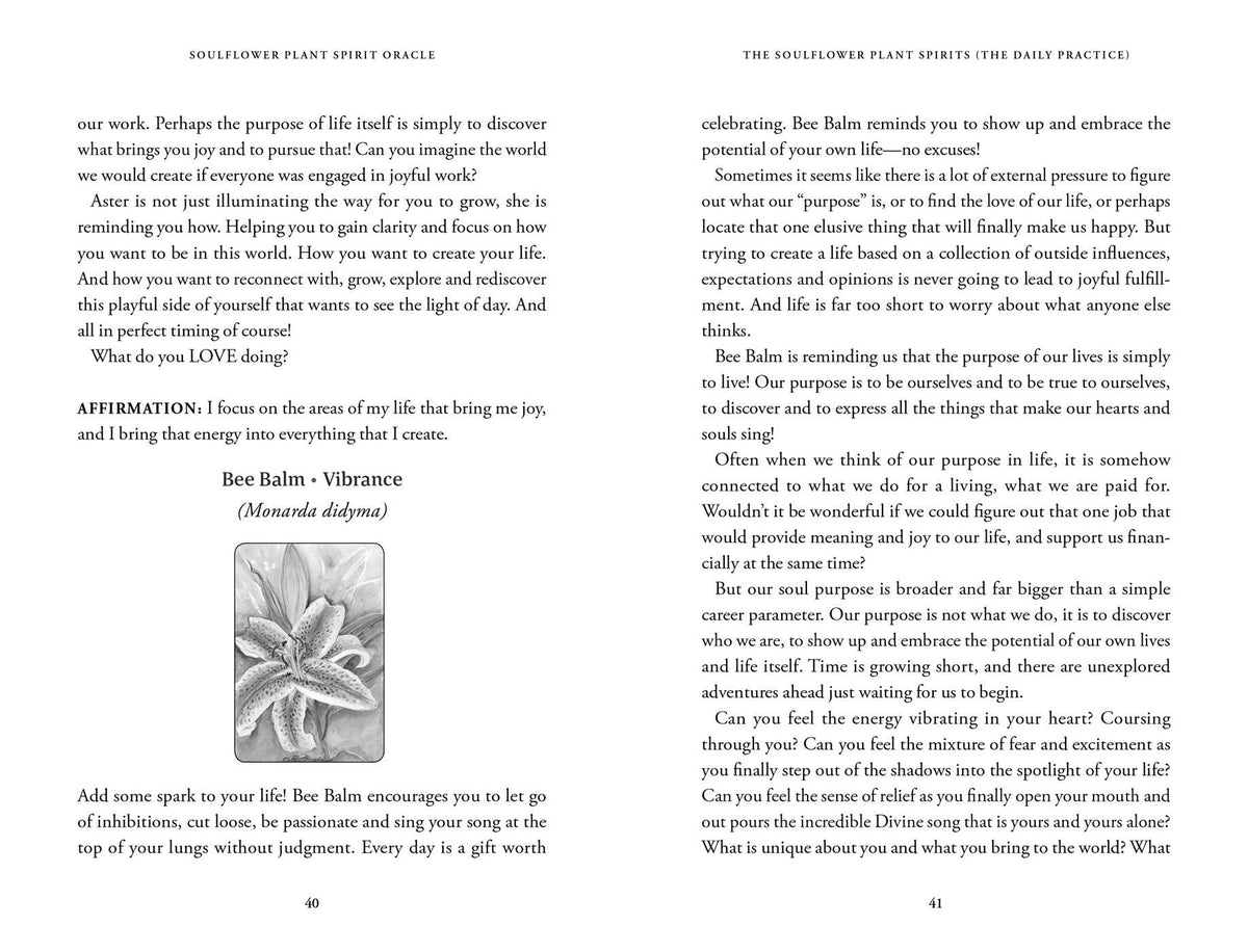 Soulflower Plant Spirit Oracle card offering a glimpse of the deck's sacred imagery — Eternal Spirit