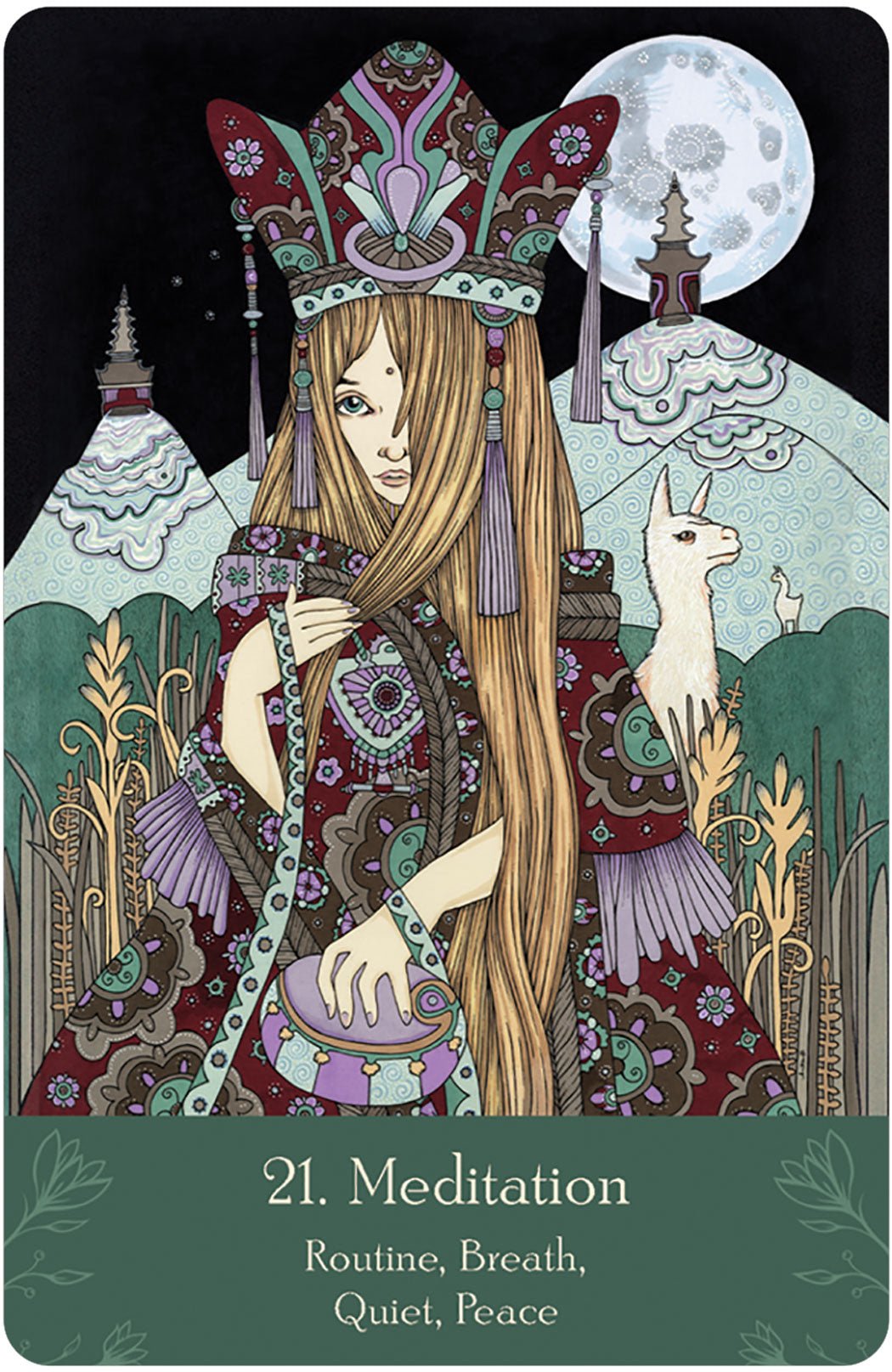 Universal Folk Oracle card exploring the deck's contemplative imagery — Eternal Spirit