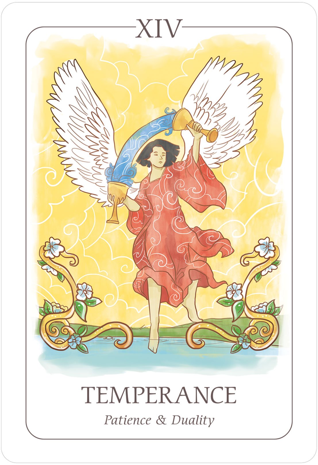 Simplicity Tarot card reflecting the deck's transcendent artwork — Eternal Spirit