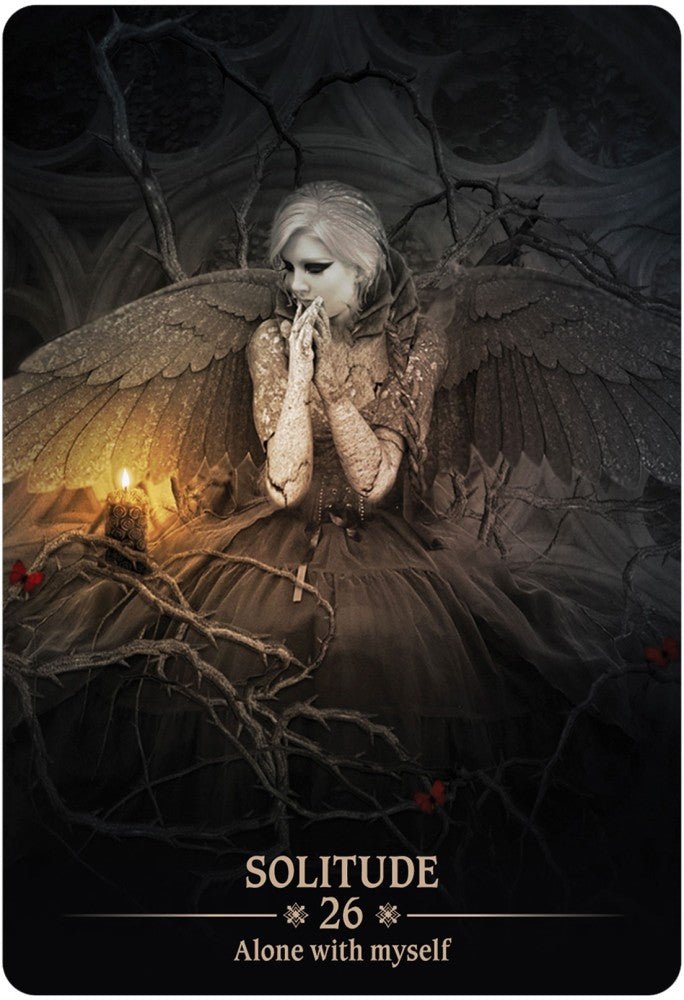 Dark Light Oracle card offering a glimpse of the deck's sacred imagery — Eternal Spirit