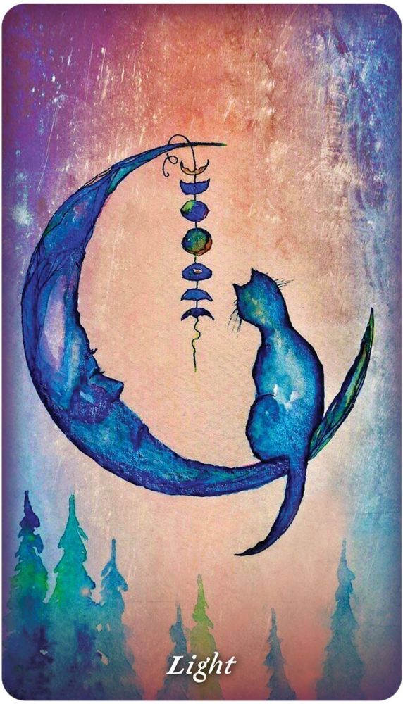 Earthly Souls and Spirits Moon Oracle card presenting the deck's visionary illustrations — Eternal Spirit