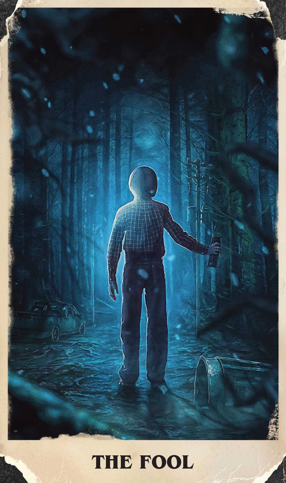 Sample card from the Stranger Things Tarot tarot deck — Eternal Spirit