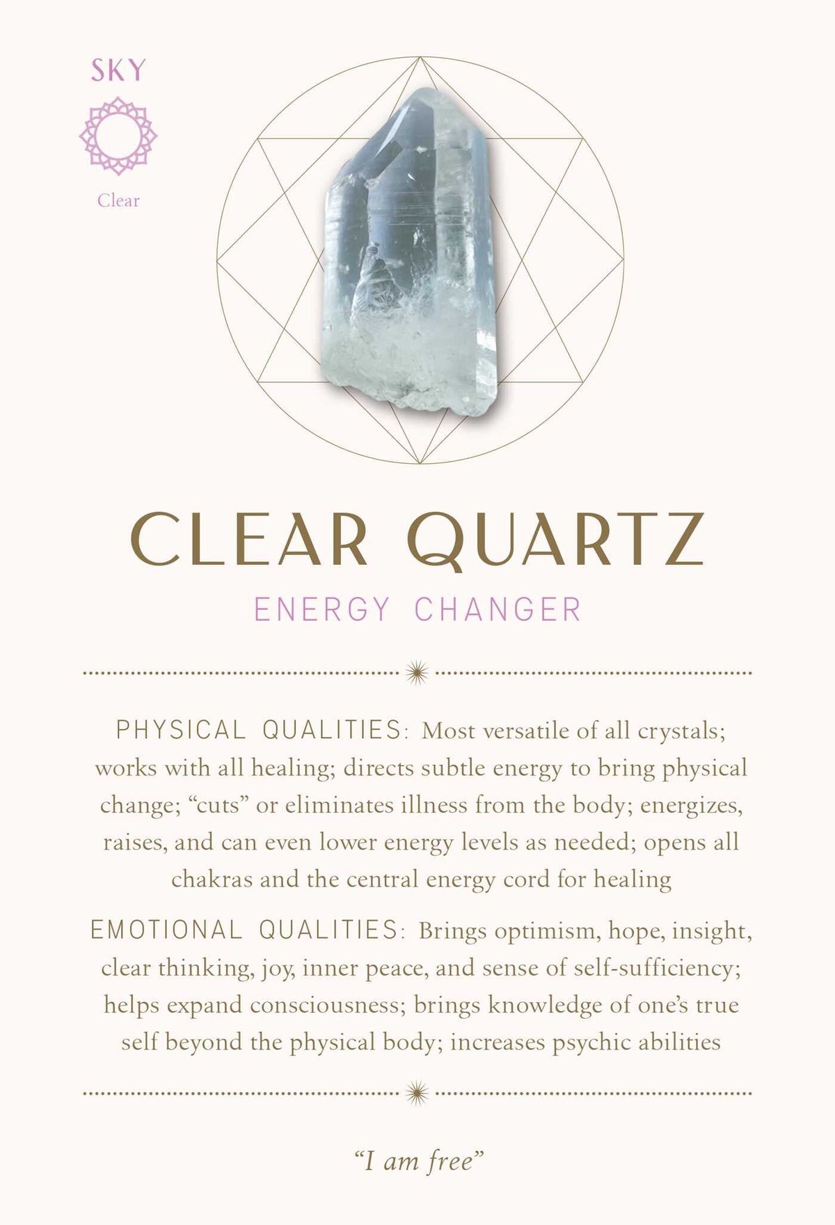 Crystal Healing Card Deck card exploring the deck's contemplative imagery — Eternal Spirit