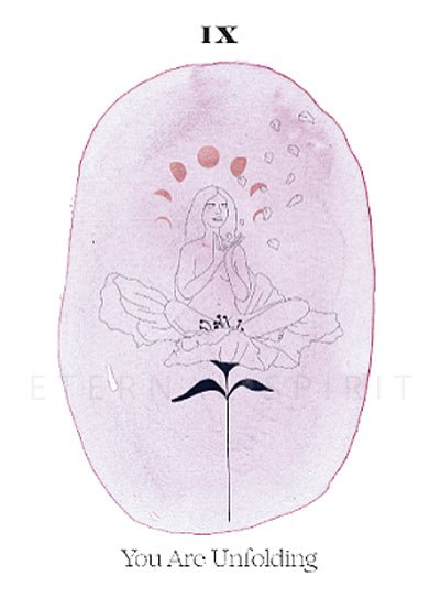 Messages from the Heart of the Divine Oracle card exhibiting the deck's transformative card art — Eternal Spirit